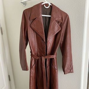 Vintage Genuine Leather Trench Coat